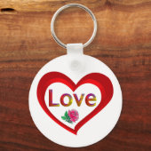 Valentine Liebe Herzkette Schlüsselanhänger (Vorderseite)