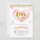 Valentine Liebe ist in der Luft Brautparty Einladung (Vorderseite)