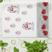 Valentine Liebe Küchenhandtuch Snowman Geschirrtuch (Gefaltet)