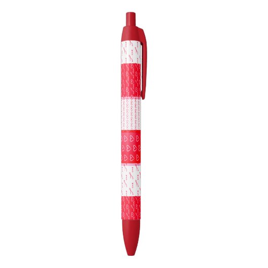 Valentine Liebe Patterns Red Kugelschreiber (Unterseite (Vertikal))