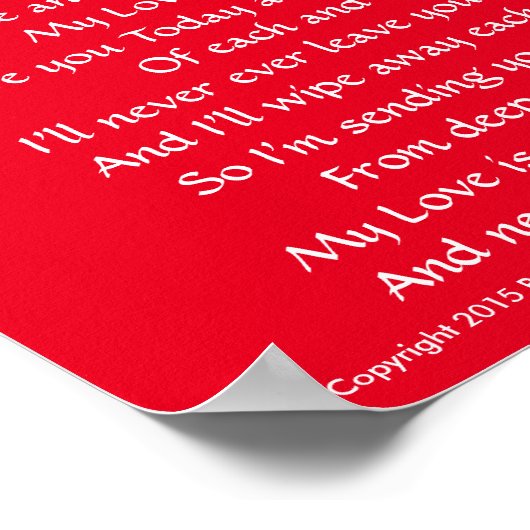 Valentine-Liebe Poster (Ecke)