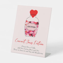 Valentine Liebe Potion Bar Wedding Brautparty Sockelschild
