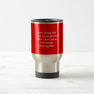 Valentine Liebe Reisebecher