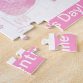 Valentine Liebe Rosa Blüten Puzzle (Personalisiere (Seite)
