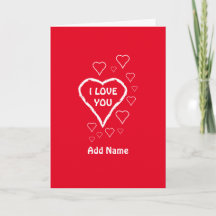 Valentine Liebe Rot mit Faltkarte für das weiße He