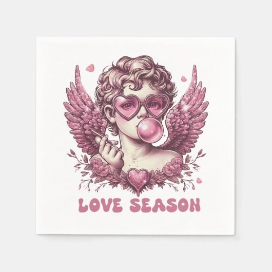 Valentine Liebe Saison Serviette (Vorderseite)
