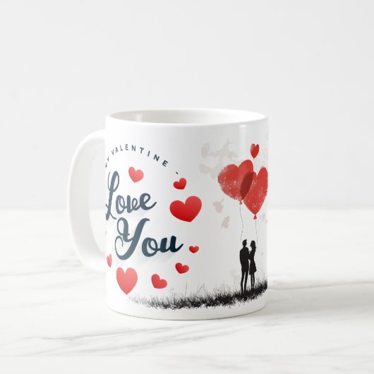 Valentine Liebe Sie Tasse (Vorderseite Links)