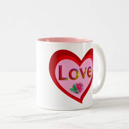 Valentine Liebe Tasse (VorderseiteRechts)