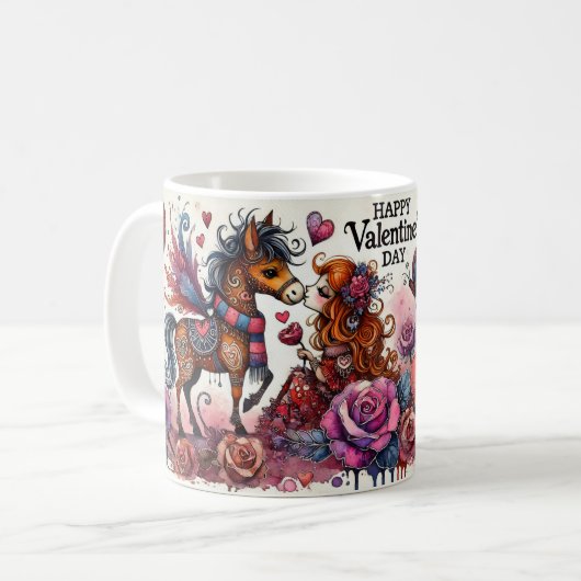 Valentine Liebe Tasse (Vorderseite Links)