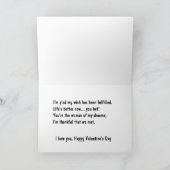 Valentine Liebe und Wertschätzung Feiertagskarte (Innenseite)