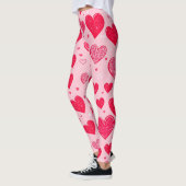 Valentine Liebe-Valentine-Herzen Leggings (Links)