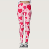 Valentine Liebe-Valentine-Herzen Leggings (Vorderseite)