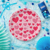 Valentine Liebe-Valentine-Herzen Pappteller (Party)