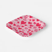 Valentine Liebe-Valentine-Herzen Pappteller (Gewinkelt)
