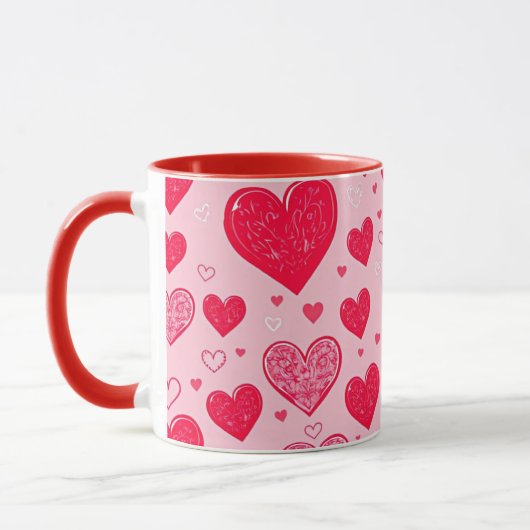 Valentine Liebe-Valentine-Herzen Tasse (Links)