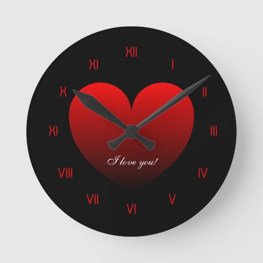 Valentine Liebe Watch Runde Wanduhr (Vorderseite)