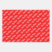 Valentine Liebe Wrapping Paper Set 3 Geschenkpapier Set (Vorderseite 2)