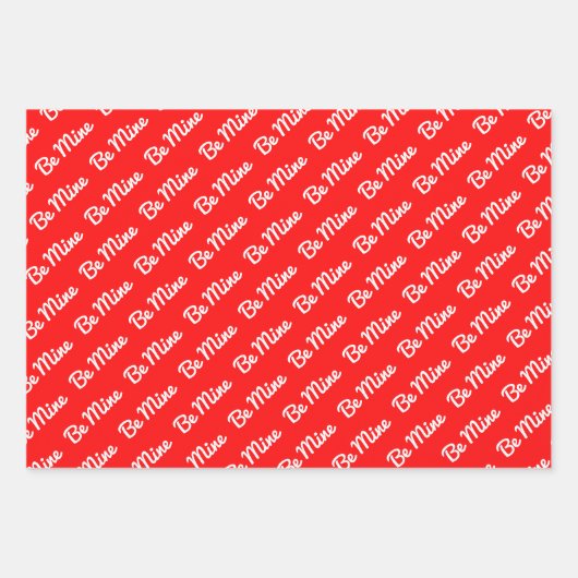 Valentine Liebe Wrapping Paper Set 3 Geschenkpapier Set (Vorderseite 2)