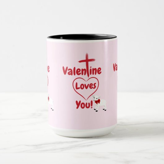 Valentine Lieben Sie zwei Tone-Kaffee-Tasse Tasse (Zentrum)