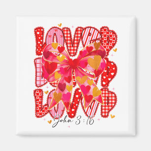 Valentine liebte Johannes 3_16 Jesus Christliches Magnet