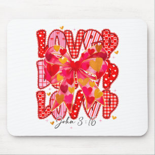 Valentine liebte John 3_16 Jesus Christliches Kreu Mousepad