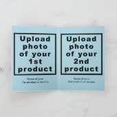 Valentine Light Blue Faltenkarte für Business Karte (Innenseite)