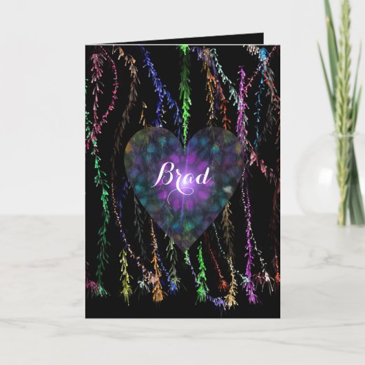 Valentine Light Show Feiertagskarte (Vorderseite)