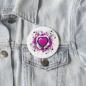 Valentine Lila Heart Button