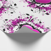 Valentine Lila Heart Geschenkpapier
