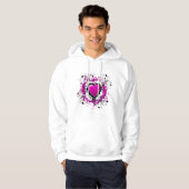 Valentine Lila Heart Hoodie (Vorne ganz)