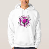 Valentine Lila Heart Hoodie (Vorderseite)