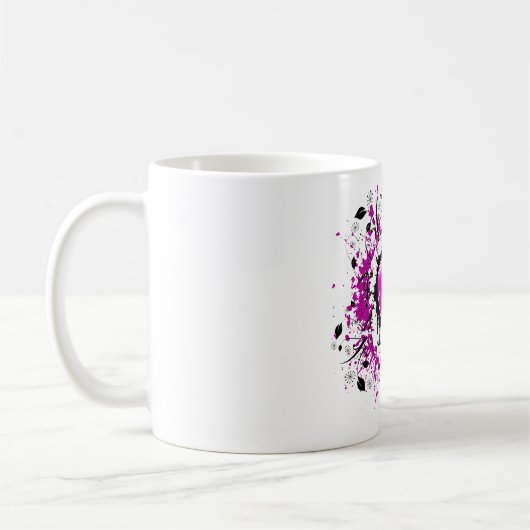 Valentine Lila Heart Kaffeetasse (Links)