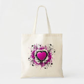 Valentine Lila Heart Tragetasche (Vorne)