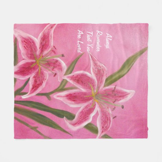 Valentine Lily Fleecedecke (Vorderseite (Horizontal))