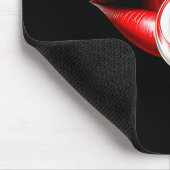 Valentine Lips Kisses Valentines Funny Candy Cane Mousepad (Ecke)