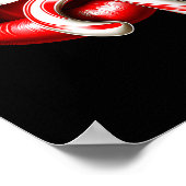 Valentine Lips Kisses Valentines Funny Candy Cane  Poster (Ecke)