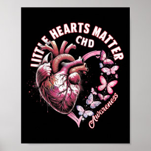 Valentine Little Heart Chd Awareness Herz Poster