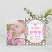 Valentine Little Sweetheart 2. Geburtstag Einladung (Stehend Vorderseite)