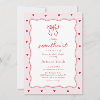 Valentine Little Sweetheart Baby Shower Invitation Einladung