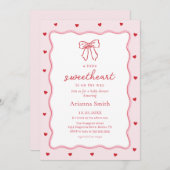 Valentine Little Sweetheart Baby Shower Invitation Einladung (Vorne/Hinten)