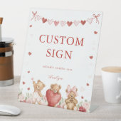 Valentine Little Sweetheart Baby Shower Sign Sockelschild (In Situ)