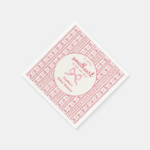 Valentine Little Sweetheart Bow Baby Shower Serviette (Ecke)