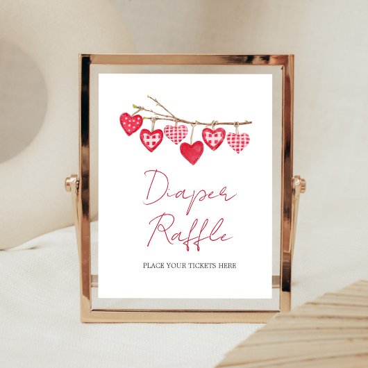 Valentine Little Sweetheart Diaper Raffle Poster