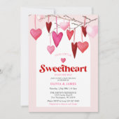 Valentine Little Sweetheart ist auf dem Weg Baby Einladung (Vorderseite)