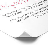 Valentine Little Sweetheart Spate Night Diapers Poster (Ecke)