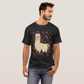 Valentine Llama Llamas Valentinstag T-Shirt (Vorne ganz)