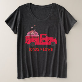 Valentine Loads der Liebe Frauen Große Größe T-Shirt