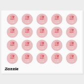 Valentine Lollipop-Sticker personalisieren Runder Aufkleber (Blatt)