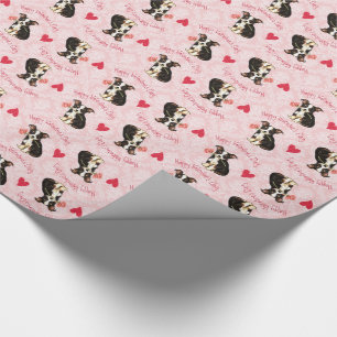 Valentine Long Coat Chihuahua Geschenkpapier