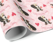 Valentine Long Coat Chihuahua Geschenkpapier (Rolleneckpunkt)